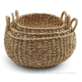 Square Shape Woven Seagrass Basket for Storage